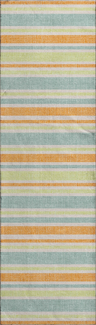 Piper Looms Mayfield Stripes AMF531 Orange Machine Washable Area Rug Runner Main Image