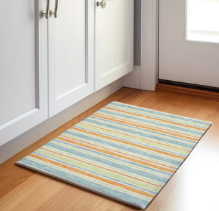 Piper Looms Mayfield Stripes AMF531 Orange Machine Washable Area Rug Scatter Lifestyle Image Feature