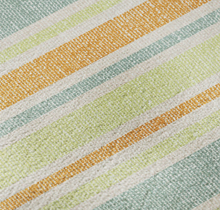 Piper Looms Mayfield Stripes AMF531 Orange Machine Washable Area Rug Swatch Image