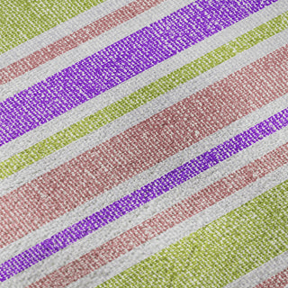 Piper Looms Mayfield Stripes AMF531 Purple Machine Washable Area Rug Swatch Image