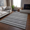 Piper Looms Mayfield Stripes AMF531 Silver Machine Washable Area Rug Lifestyle Image Feature