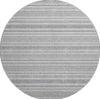 Piper Looms Mayfield Stripes AMF531 Silver Machine Washable Area Rug Round Main Image