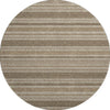 Piper Looms Mayfield Stripes AMF531 Taupe Machine Washable Area Rug Round Main Image