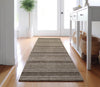 Piper Looms Mayfield Stripes AMF531 Taupe Machine Washable Area Rug Runner Lifestyle Image Feature