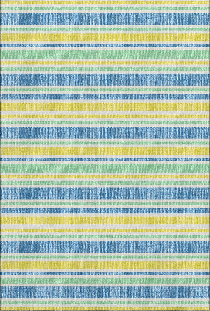 Piper Looms Mayfield Stripes AMF531 Yellow Machine Washable Area Rug main image