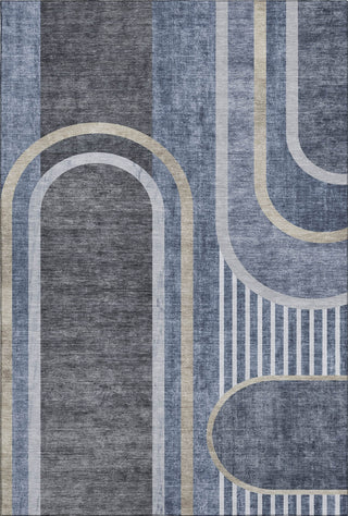Piper Looms Mayfield Art Deco AMF532 Navy Machine Washable Area Rug main image
