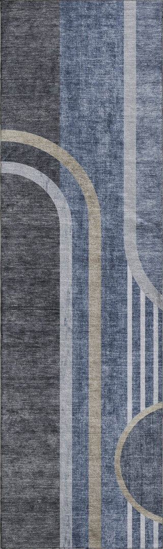 Piper Looms Mayfield Art Deco AMF532 Navy Machine Washable Area Rug Runner Main Image