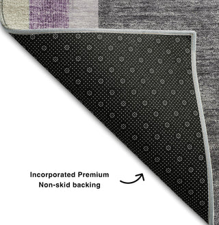 Piper Looms Mayfield Art Deco AMF532 Purple Machine Washable Area Rug Backing Image