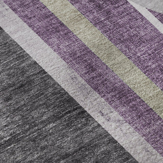 Piper Looms Mayfield Art Deco AMF532 Purple Machine Washable Area Rug Swatch Image