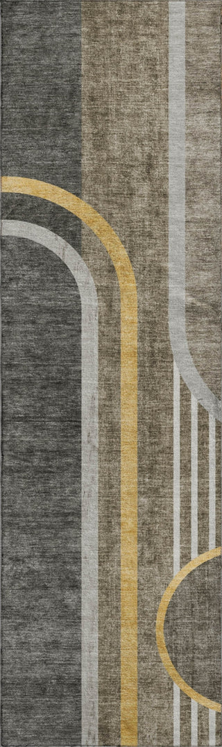 Piper Looms Mayfield Art Deco AMF532 Taupe Machine Washable Area Rug Runner Main Image