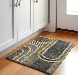 Piper Looms Mayfield Art Deco AMF532 Taupe Machine Washable Area Rug Scatter Lifestyle Image Feature