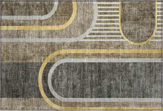 Piper Looms Mayfield Art Deco AMF532 Taupe Machine Washable Area Rug Scatter Main Image