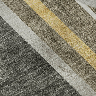 Piper Looms Mayfield Art Deco AMF532 Taupe Machine Washable Area Rug Swatch Image