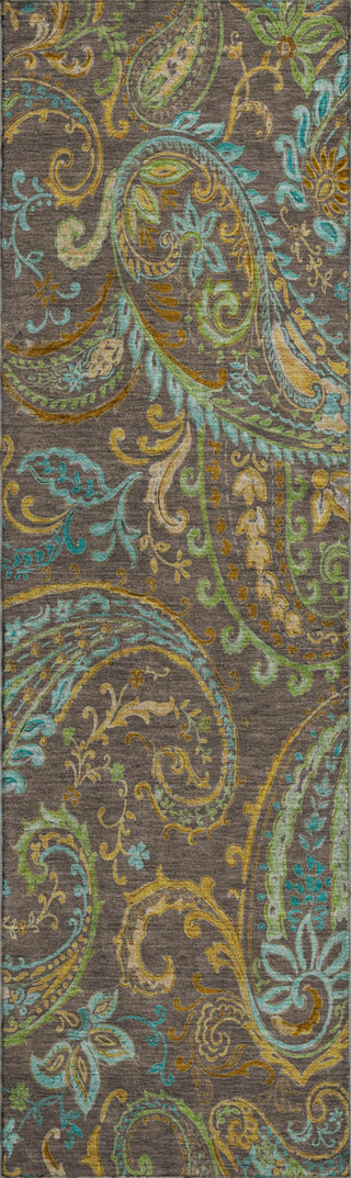 Piper Looms Mayfield Paisley AMF533 Chocolate Machine Washable Area Rug Runner Main Image