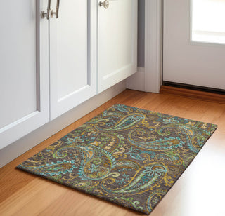 Piper Looms Mayfield Paisley AMF533 Chocolate Machine Washable Area Rug Scatter Lifestyle Image Feature