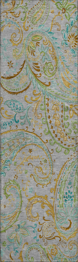 Piper Looms Mayfield Paisley AMF533 Gray Machine Washable Area Rug Runner Main Image