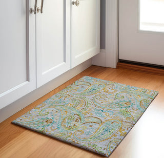 Piper Looms Mayfield Paisley AMF533 Gray Machine Washable Area Rug Scatter Lifestyle Image Feature