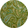 Piper Looms Mayfield Paisley AMF533 Green Machine Washable Area Rug Round Main Image