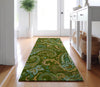 Piper Looms Mayfield Paisley AMF533 Green Machine Washable Area Rug Runner Lifestyle Image Feature