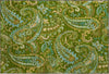 Piper Looms Mayfield Paisley AMF533 Green Machine Washable Area Rug Scatter Main Image