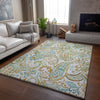 Piper Looms Mayfield Paisley AMF533 Ivory Machine Washable Area Rug Lifestyle Image Feature