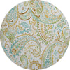 Piper Looms Mayfield Paisley AMF533 Ivory Machine Washable Area Rug Round Main Image
