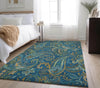 Piper Looms Mayfield Paisley AMF533 Navy Machine Washable Area Rug Lifestyle Image Feature