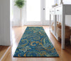 Piper Looms Mayfield Paisley AMF533 Navy Machine Washable Area Rug Runner Lifestyle Image Feature