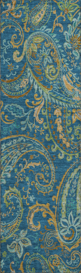 Piper Looms Mayfield Paisley AMF533 Navy Machine Washable Area Rug Runner Main Image