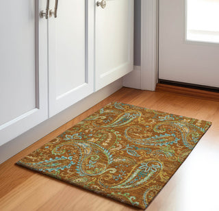 Piper Looms Mayfield Paisley AMF533 Paprika Machine Washable Area Rug Scatter Lifestyle Image Feature