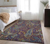 Piper Looms Mayfield Paisley AMF533 Purple Machine Washable Area Rug Lifestyle Image Feature