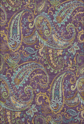 Piper Looms Mayfield Paisley AMF533 Purple Machine Washable Area Rug main image
