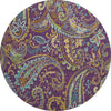 Piper Looms Mayfield Paisley AMF533 Purple Machine Washable Area Rug Round Main Image