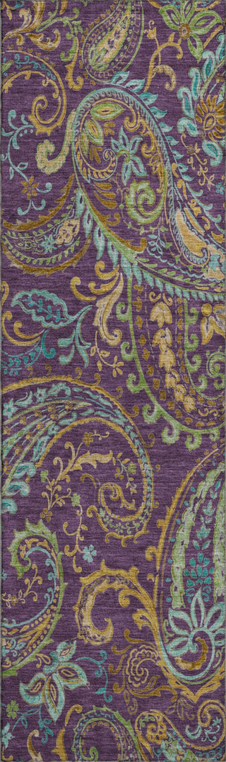 Piper Looms Mayfield Paisley AMF533 Purple Machine Washable Area Rug Runner Main Image