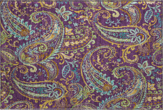 Piper Looms Mayfield Paisley AMF533 Purple Machine Washable Area Rug Scatter Main Image
