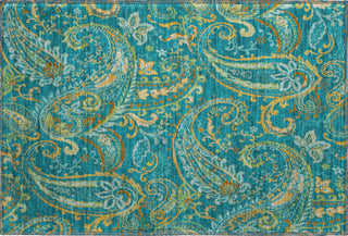 Piper Looms Mayfield Paisley AMF533 Teal Machine Washable Area Rug Scatter Main Image