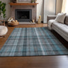 Piper Looms Mayfield Plaid AMF534 Teal Machine Washable Area Rug Lifestyle Image Feature
