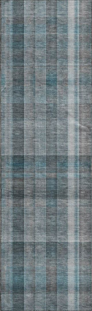 Piper Looms Mayfield Plaid AMF534 Teal Machine Washable Area Rug Runner Main Image