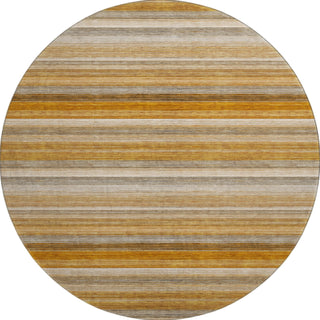 Piper Looms Mayfield Stripes AMF535 Paprika Machine Washable Area Rug Round Main Image