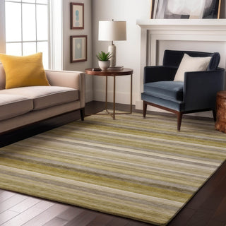 Piper Looms Mayfield Stripes AMF535 Wheat Machine Washable Area Rug Lifestyle Image Feature