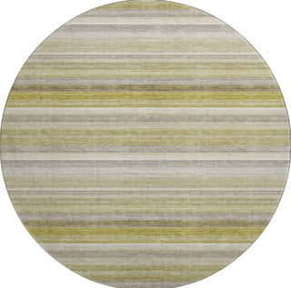 Piper Looms Mayfield Stripes AMF535 Wheat Machine Washable Area Rug Round Main Image