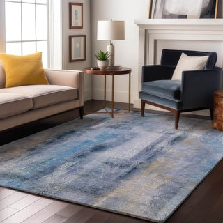 Piper Looms Mayfield Casual AMF537 Blue Machine Washable Area Rug Lifestyle Image Feature