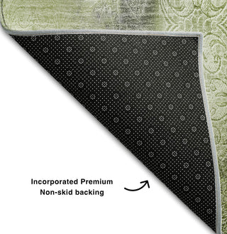 Piper Looms Mayfield Casual AMF537 Sage Machine Washable Area Rug Backing Image