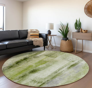 Piper Looms Mayfield Casual AMF537 Sage Machine Washable Area Rug Round Lifestyle Image Feature