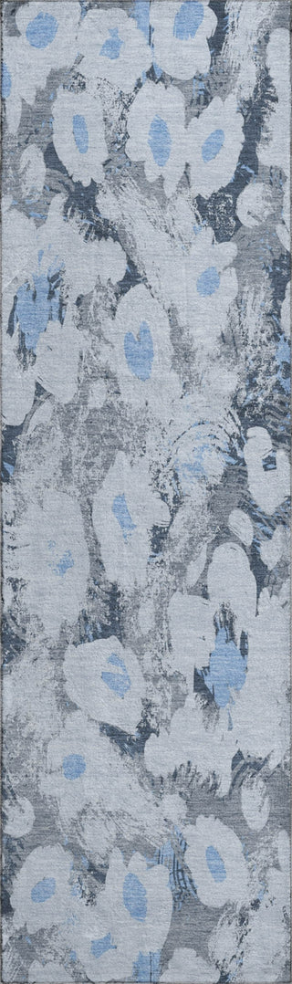 Piper Looms Mayfield Floral AMF538 Denim Machine Washable Area Rug Runner Main Image