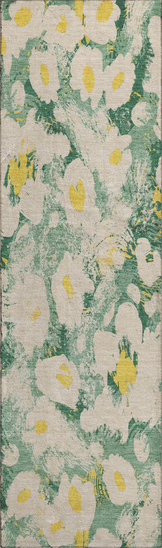 Piper Looms Mayfield Floral AMF538 Green Machine Washable Area Rug Runner Main Image