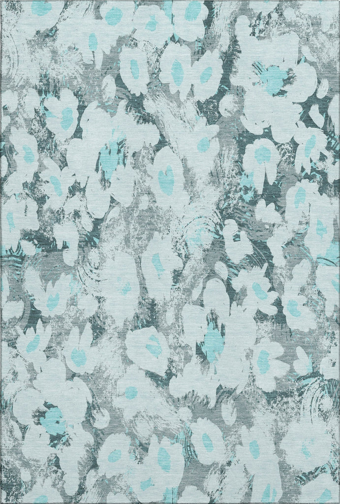 Piper Looms Mayfield Floral AMF538 Teal Machine Washable Area Rug main image