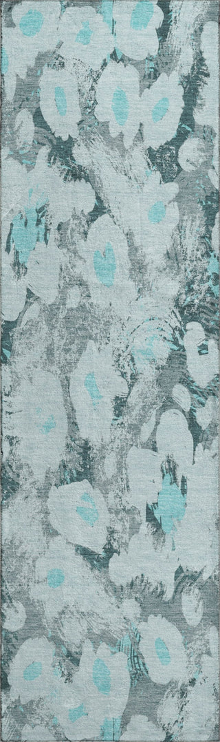 Piper Looms Mayfield Floral AMF538 Teal Machine Washable Area Rug Runner Main Image