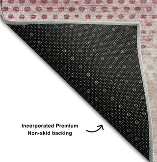 Piper Looms Mayfield Geometric AMF539 Merlot Machine Washable Area Rug Backing Image
