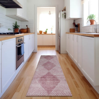 Piper Looms Mayfield Geometric AMF539 Merlot Machine Washable Area Rug Runner Lifestyle Image Feature